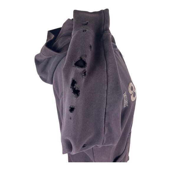 Brown Sweatshirt Zipper w Hoodie - Picture 7 of 10